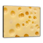Cheese Texture, Yellow Cheese Background Canvas 20  x 16  (Stretched)