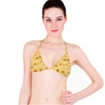 Cheese Texture, Yellow Cheese Background Classic Bikini Top