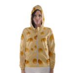 Cheese Texture, Yellow Cheese Background Women s Hooded Windbreaker
