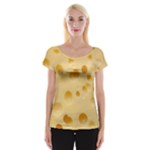 Cheese Texture, Yellow Cheese Background Cap Sleeve Top