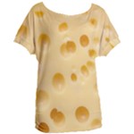 Cheese Texture, Yellow Cheese Background Women s Oversized T-Shirt