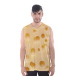 Cheese Texture, Yellow Cheese Background Men s Basketball Tank Top