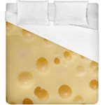 Cheese Texture, Yellow Cheese Background Duvet Cover (King Size)