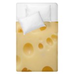 Cheese Texture, Yellow Cheese Background Duvet Cover Double Side (Single Size)