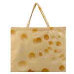 Cheese Texture, Yellow Cheese Background Zipper Large Tote Bag
