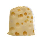 Cheese Texture, Yellow Cheese Background Drawstring Pouch (XL)