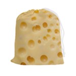 Cheese Texture, Yellow Cheese Background Drawstring Pouch (2XL)