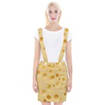 Cheese Texture, Yellow Cheese Background Braces Suspender Skirt