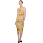Cheese Texture, Yellow Cheese Background Sleeveless Pencil Dress