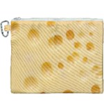 Cheese Texture, Yellow Cheese Background Canvas Cosmetic Bag (XXXL)