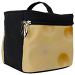 Cheese Texture, Yellow Cheese Background Make Up Travel Bag (Big)