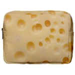 Cheese Texture, Yellow Cheese Background Make Up Pouch (Large)