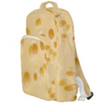 Cheese Texture, Yellow Cheese Background Double Compartment Backpack