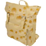 Cheese Texture, Yellow Cheese Background Buckle Up Backpack
