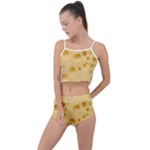 Cheese Texture, Yellow Cheese Background Summer Cropped Co-Ord Set