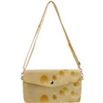 Cheese Texture, Yellow Cheese Background Removable Strap Clutch Bag