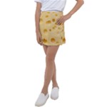 Cheese Texture, Yellow Cheese Background Kids  Tennis Skirt