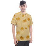 Cheese Texture, Yellow Cheese Background Men s Polo T-Shirt