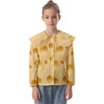 Cheese Texture, Yellow Cheese Background Kids  Peter Pan Collar Blouse
