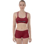 Christmas Pattern, Fabric Texture, Knitted Red Background Perfect Fit Gym Set