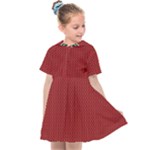 Christmas Pattern, Fabric Texture, Knitted Red Background Kids  Sailor Dress