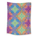 Colorful Floral Ornament, Floral Patterns Medium Tapestry