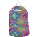 Colorful Floral Ornament, Floral Patterns Foldable Lightweight Backpack