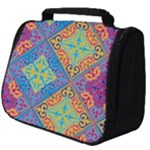 Colorful Floral Ornament, Floral Patterns Full Print Travel Pouch (Big)