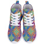 Colorful Floral Ornament, Floral Patterns Women s Lightweight High Top Sneakers