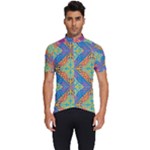 Colorful Floral Ornament, Floral Patterns Men s Short Sleeve Cycling Jersey