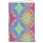 Colorful Floral Ornament, Floral Patterns 8  x 10  Hardcover Notebook