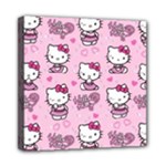 Cute Hello Kitty Collage, Cute Hello Kitty Mini Canvas 8  x 8  (Stretched)