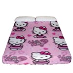 Cute Hello Kitty Collage, Cute Hello Kitty Fitted Sheet (Queen Size)