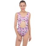 Cute Hello Kitty Collage, Cute Hello Kitty Center Cut Out Swimsuit