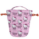 Cute Hello Kitty Collage, Cute Hello Kitty Drawstring Bucket Bag