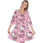 Cute Hello Kitty Collage, Cute Hello Kitty Velour Kimono Dress