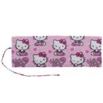 Cute Hello Kitty Collage, Cute Hello Kitty Roll Up Canvas Pencil Holder (M)