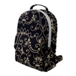 Decorative Ornament Texture, Retro Floral Texture, Vintage Texture, Gray Flap Pocket Backpack (Large)