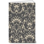 Decorative Ornament Texture, Retro Floral Texture, Vintage Texture, Gray 8  x 10  Softcover Notebook