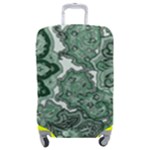 Green Ornament Texture, Green Flowers Retro Background Luggage Cover (Medium)
