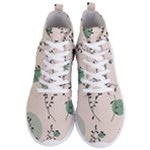 Plants Pattern Design Branches Branch Leaves Botanical Boho Bohemian Texture Drawing Circles Nature Men s Lightweight High Top Sneakers
