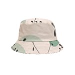 Plants Pattern Design Branches Branch Leaves Botanical Boho Bohemian Texture Drawing Circles Nature Inside Out Bucket Hat (Kids)