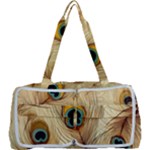 Vintage Peacock Feather Peacock Feather Pattern Background Nature Bird Nature Multi Function Bag