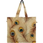 Vintage Peacock Feather Peacock Feather Pattern Background Nature Bird Nature Canvas Travel Bag