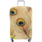 Vintage Peacock Feather Peacock Feather Pattern Background Nature Bird Nature Luggage Cover (Large)