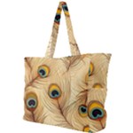 Vintage Peacock Feather Peacock Feather Pattern Background Nature Bird Nature Simple Shoulder Bag