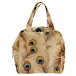 Vintage Peacock Feather Peacock Feather Pattern Background Nature Bird Nature Boxy Hand Bag