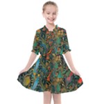 Flowers Trees Forest Mystical Forest Nature Background Landscape Kids  All Frills Chiffon Dress