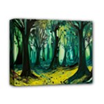 Trees Forest Mystical Forest Nature Junk Journal Landscape Nature Deluxe Canvas 14  x 11  (Stretched)