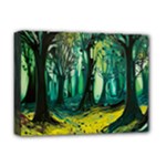 Trees Forest Mystical Forest Nature Junk Journal Landscape Nature Deluxe Canvas 16  x 12  (Stretched) 